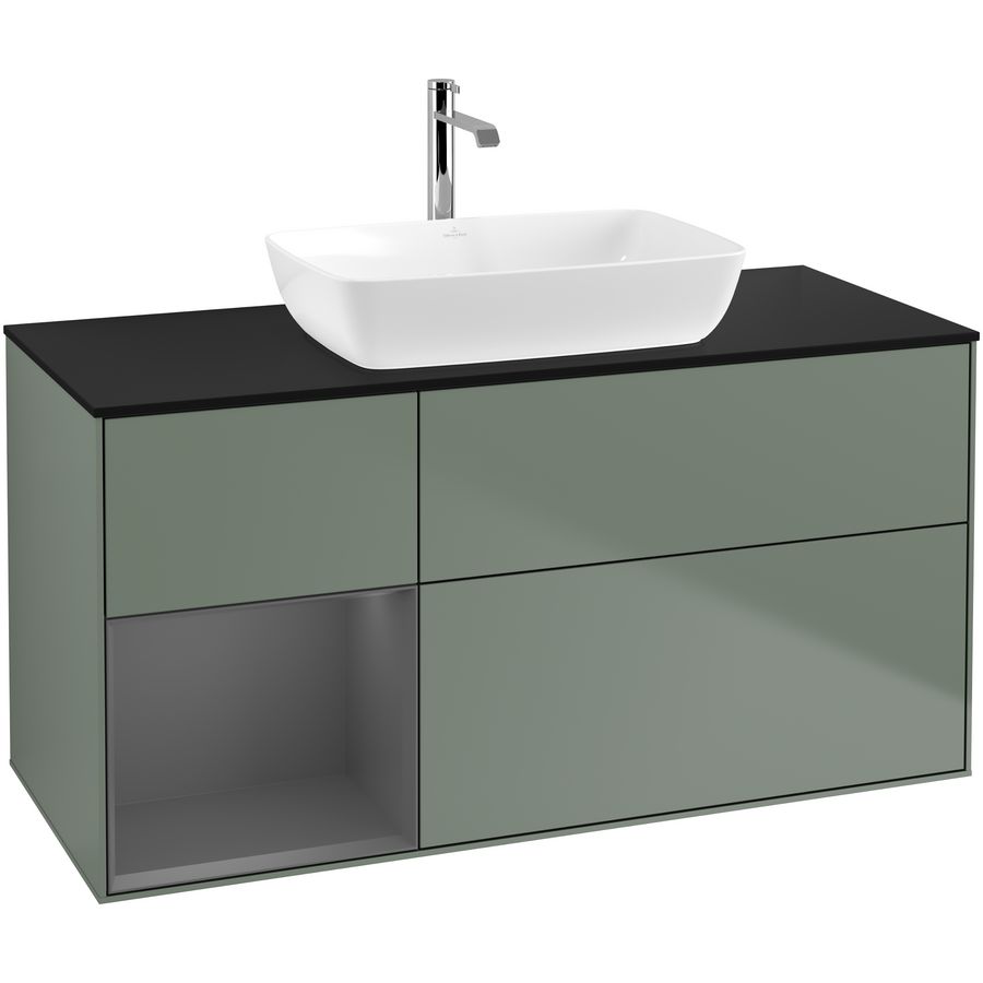 Wastafelonderkast Finion 1200x603x501mm Olive Matt Lacquer F822GKGM