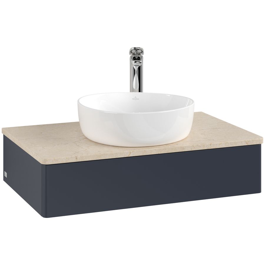 Wastafelonderkast Antao 800x190x500mm Mid.Blue Matt Lacquer K08053HG