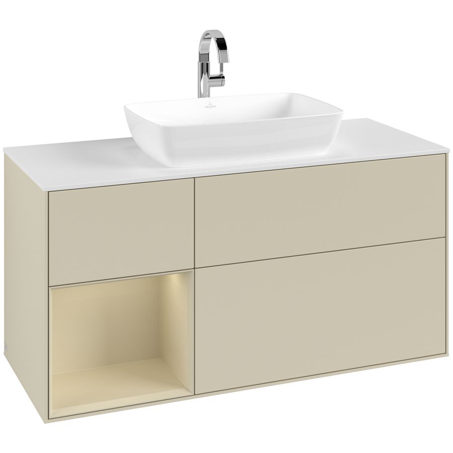 Wastafelonderkast Finion 1200x603x501mm S.Grey Matt Lacquer G821HJHJ