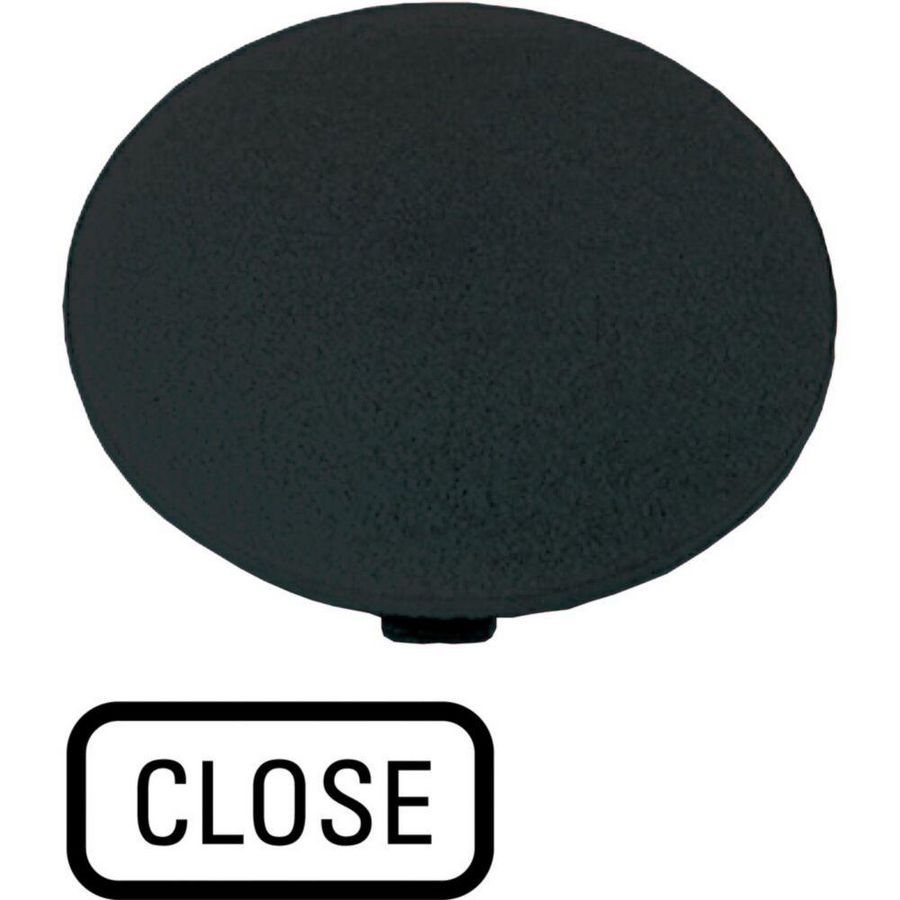 Indicatieplaatje paddestoel zwart "close"