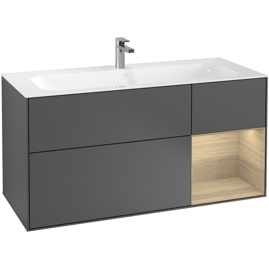 Wastafelonderkast Finion 1196x591x498mm Antr. Matt Lacquer F070PCGK