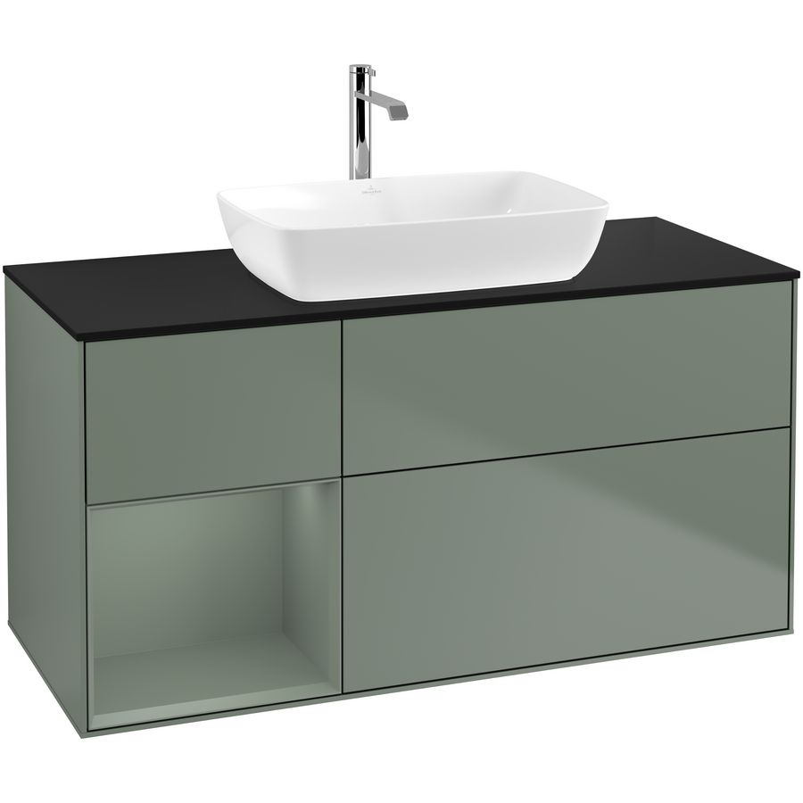 Wastafelonderkast Finion 1200x603x501mm Olive Matt Lacquer F822GMGM