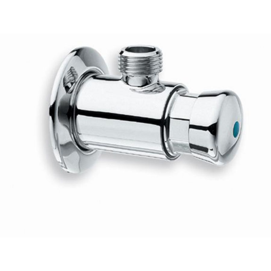 Opbouwdouchekraan chroom met roset achter/onderaansluiting z