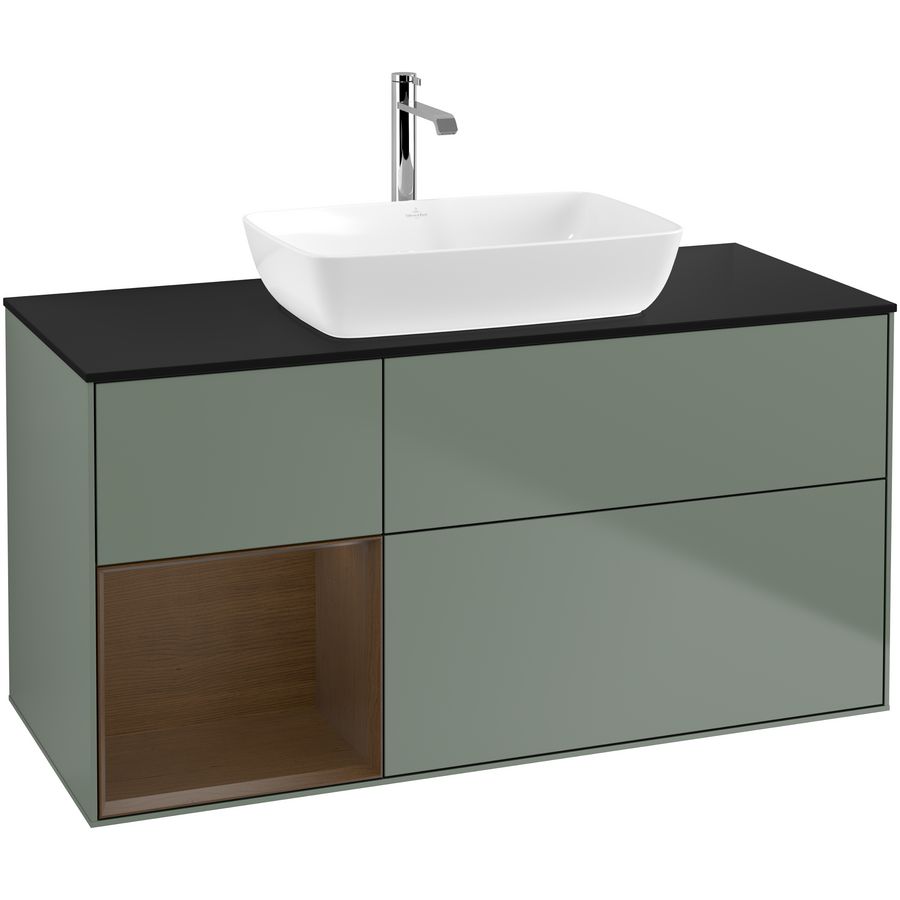 Wastafelonderkast Finion 1200x603x501mm Olive Matt Lacquer F822GNGM