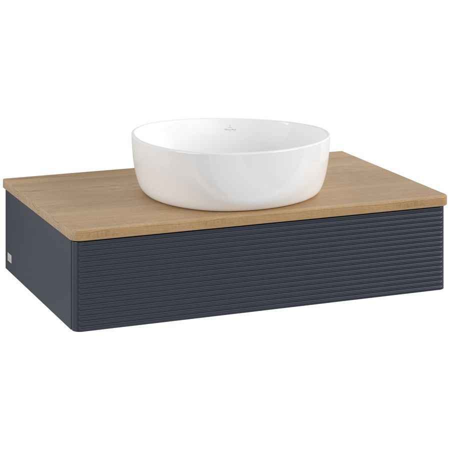 Wastafelonderkast Antao 800x190x500mm Mid.Blue Matt Lacquer K08111HG