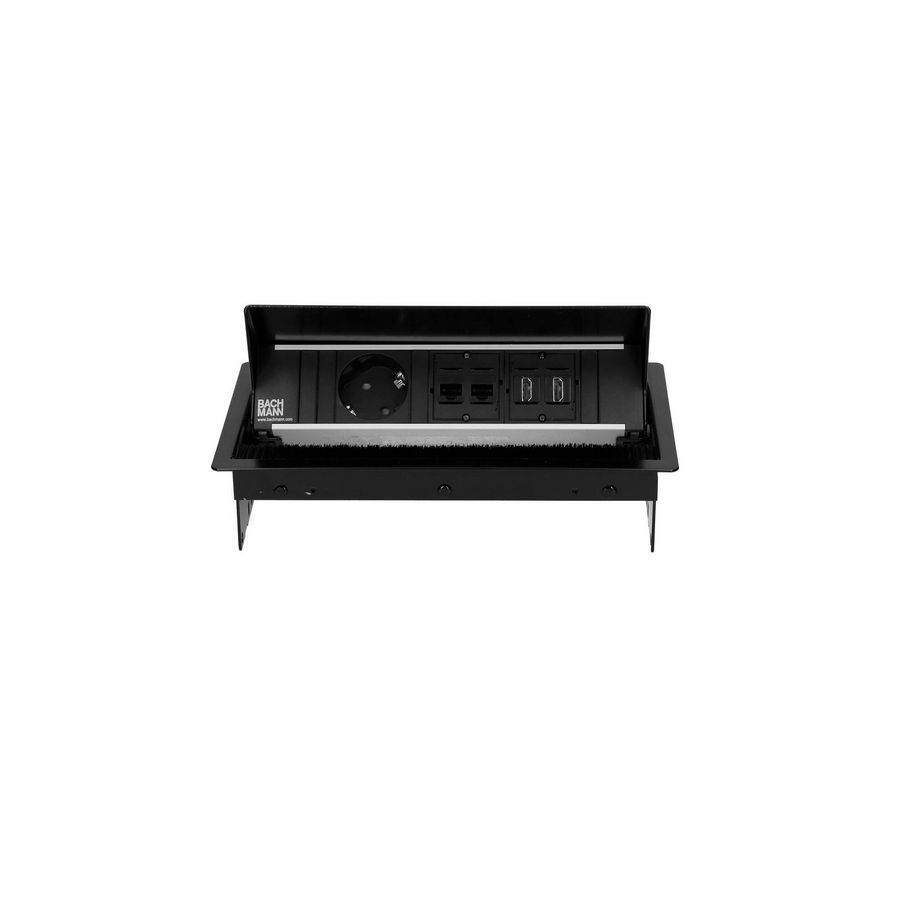 CONI 1x 230V RA 2x CAT6 2x HDMI 0,2m GST o.g. zwart