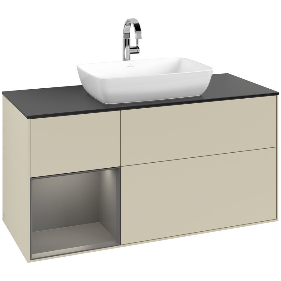 Wastafelonderkast Finion 1200x603x501mm S.Grey Matt Lacquer G822GKHJ