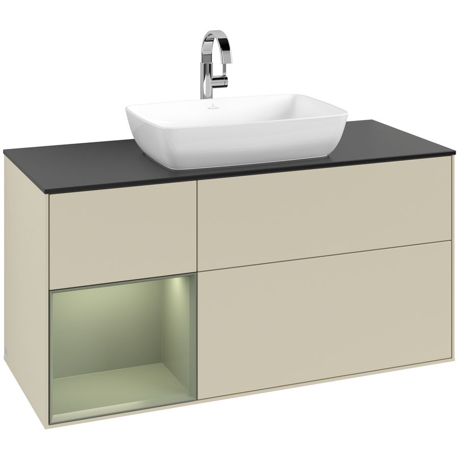 Wastafelonderkast Finion 1200x603x501mm S.Grey Matt Lacquer G822GMHJ