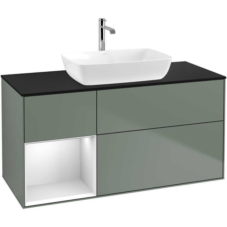 Wastafelonderkast Finion 1200x603x501mm Olive Matt Lacquer F822MTGM