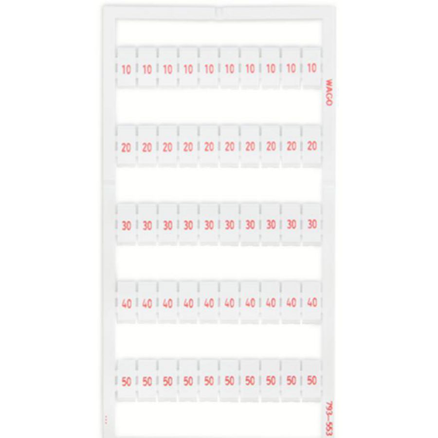 WMB-markeringskaart als kaart bedrukt wit 793-553 VVE=5
