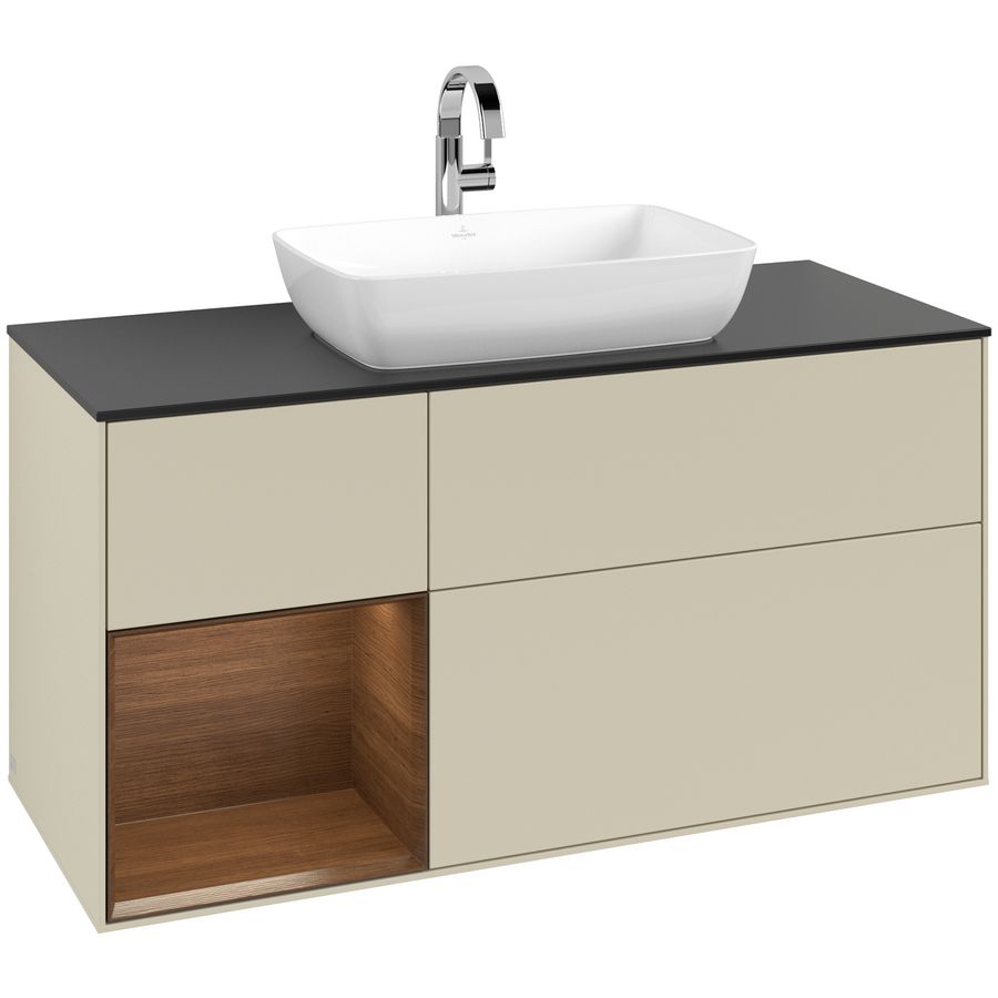 Wastafelonderkast Finion 1200x603x501mm S.Grey Matt Lacquer G822GNHJ