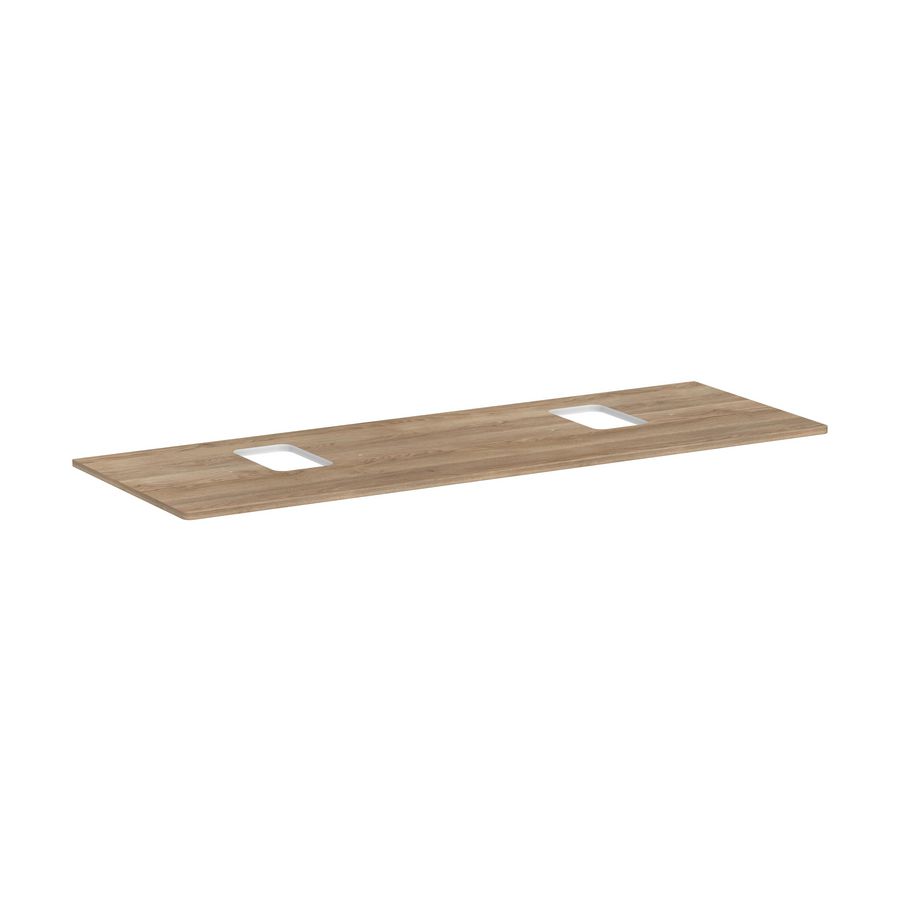 Console 1560x550mm m 2 uitsparingen Waskom m kraangat Xelu Q 54126230