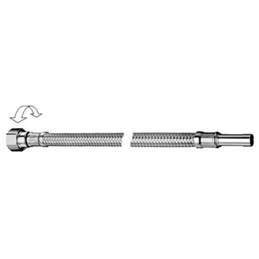 Flexibele aansluitslang CLEAN-FLEX-S 300mm 3/8" wartel x spie 10mm chroom