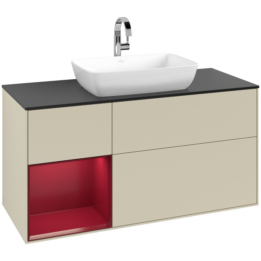 Wastafelonderkast Finion 1200x603x501mm S.Grey Matt Lacquer G822HBHJ