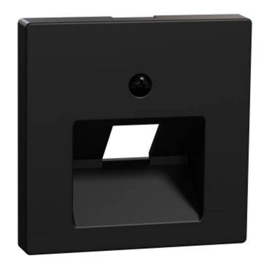 Centraalplaat RJ45-aansluiting 1-voudig Gerecycled kunststof