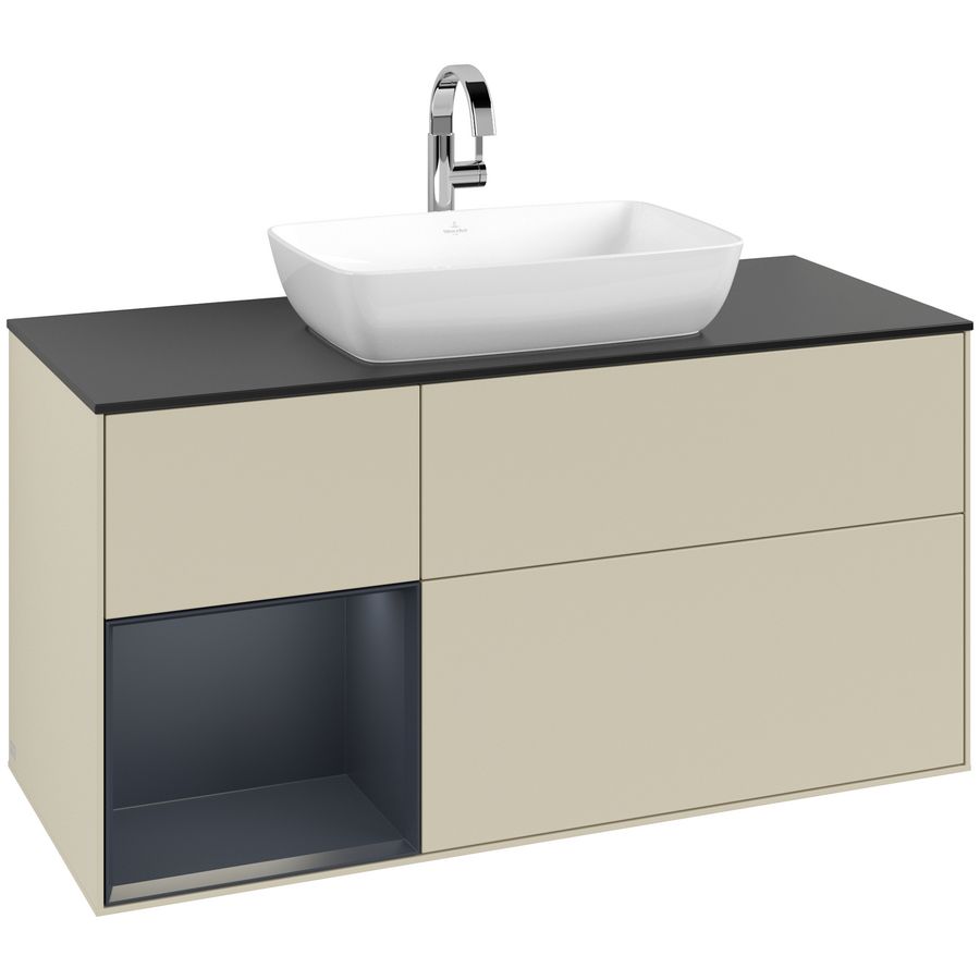 Wastafelonderkast Finion 1200x603x501mm S.Grey Matt Lacquer G822HGHJ