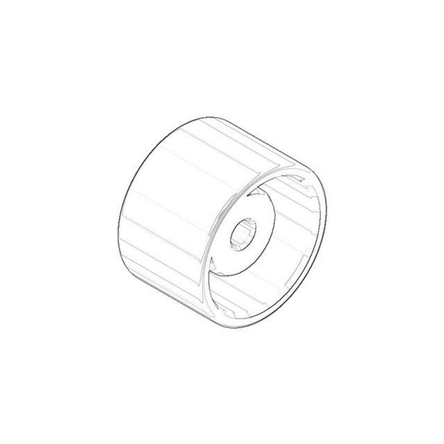 Trek aan de knop 30x20mm Mat Wit