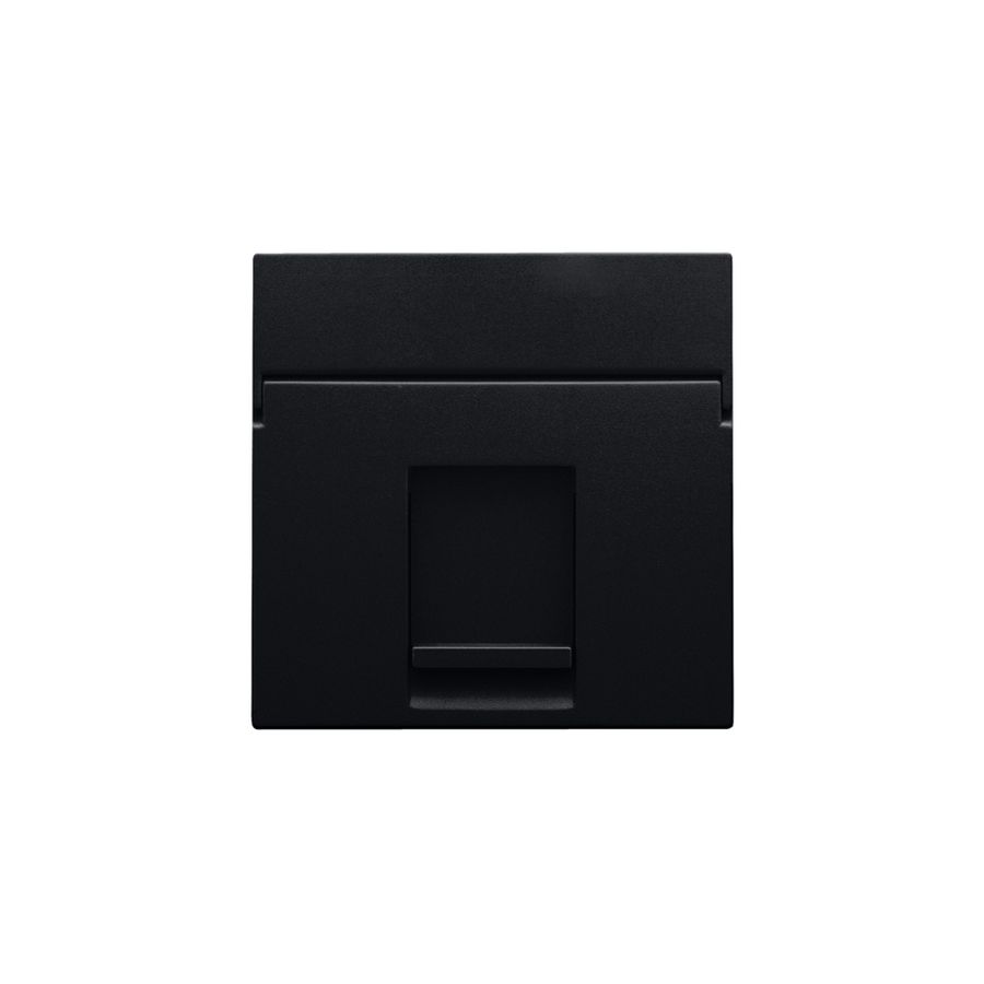 Centraalplaat data 1x RJ black coated