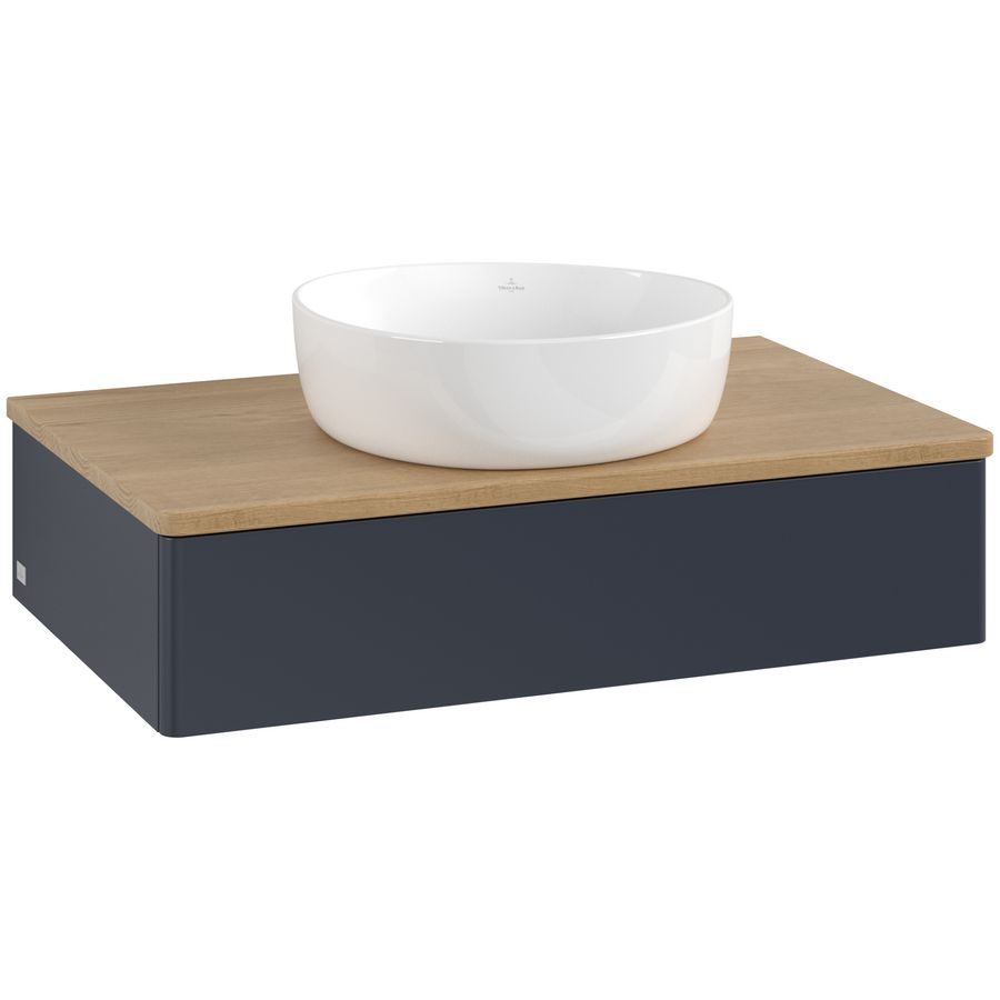 Wastafelonderkast Antao 800x190x500mm Mid.Blue Matt Lacquer L08011HG