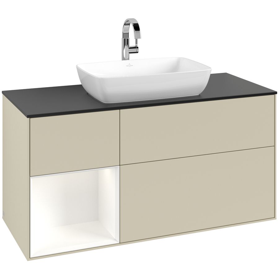 Wastafelonderkast Finion 1200x603x501mm S.Grey Matt Lacquer G822MTHJ