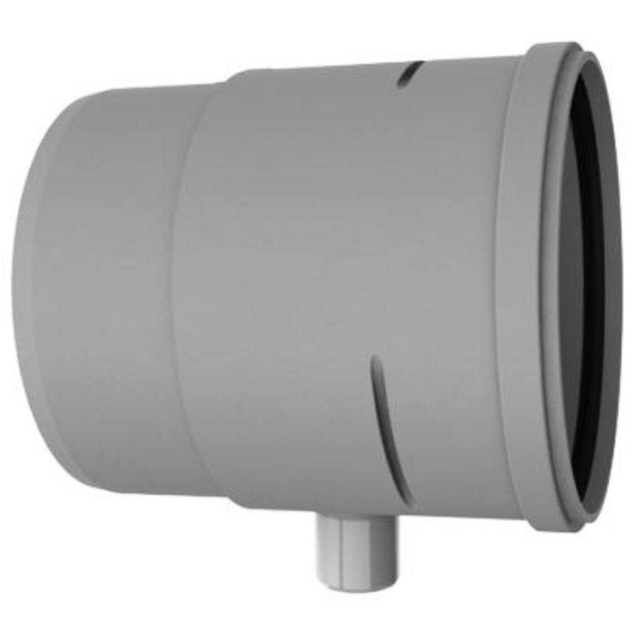 Condensafvoer Twinline PP 130mm horizontaal/verticaal grijs VVE=3