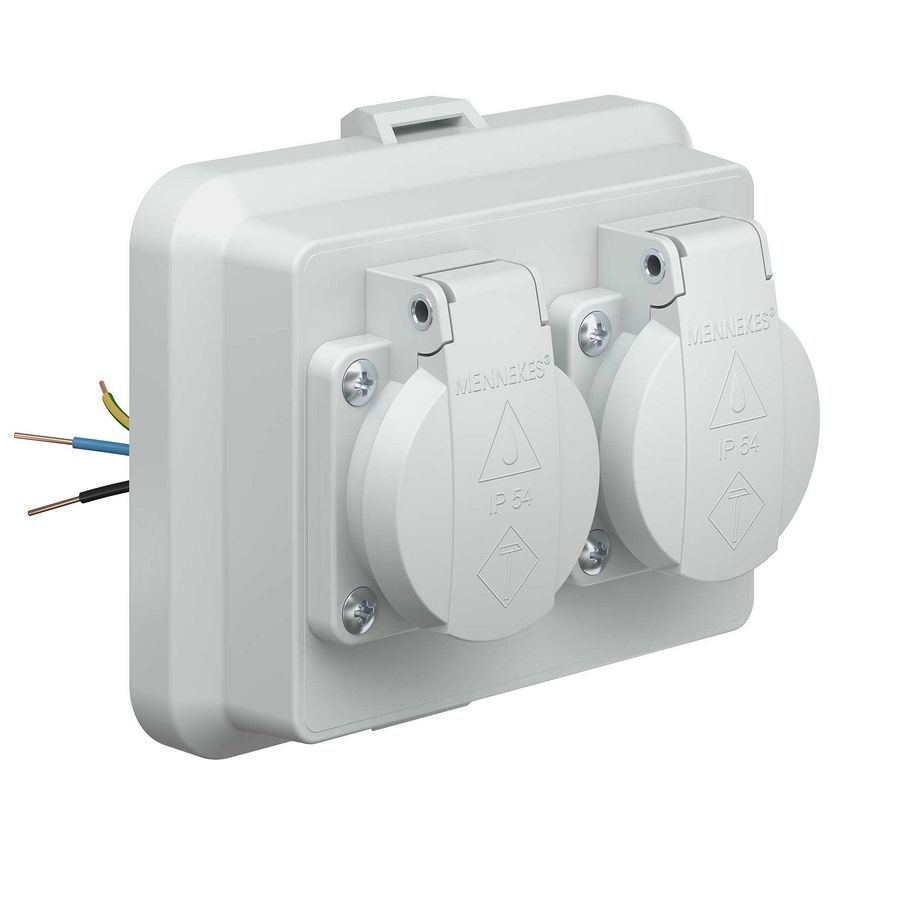 Deksel tweevoudige contactdoos AK2-C2 IP54