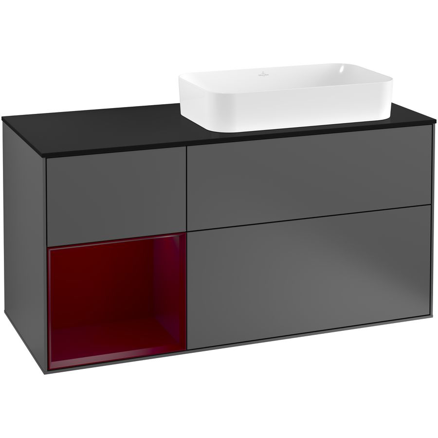 Wastafelonderkast Finion 1200x603x501mm Antr. Matt Lacquer G272HBGK