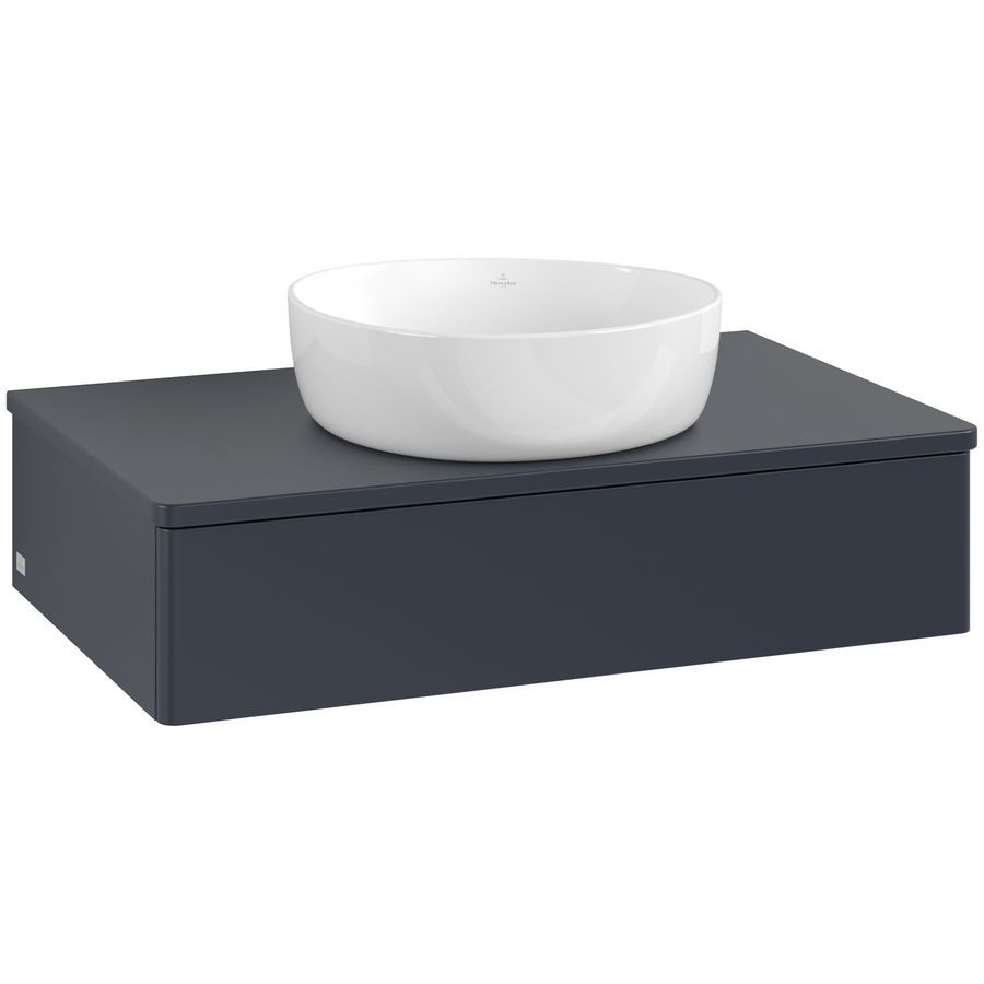 Wastafelonderkast Antao 800x190x500mm Mid.Blue Matt Lacquer L08050HG
