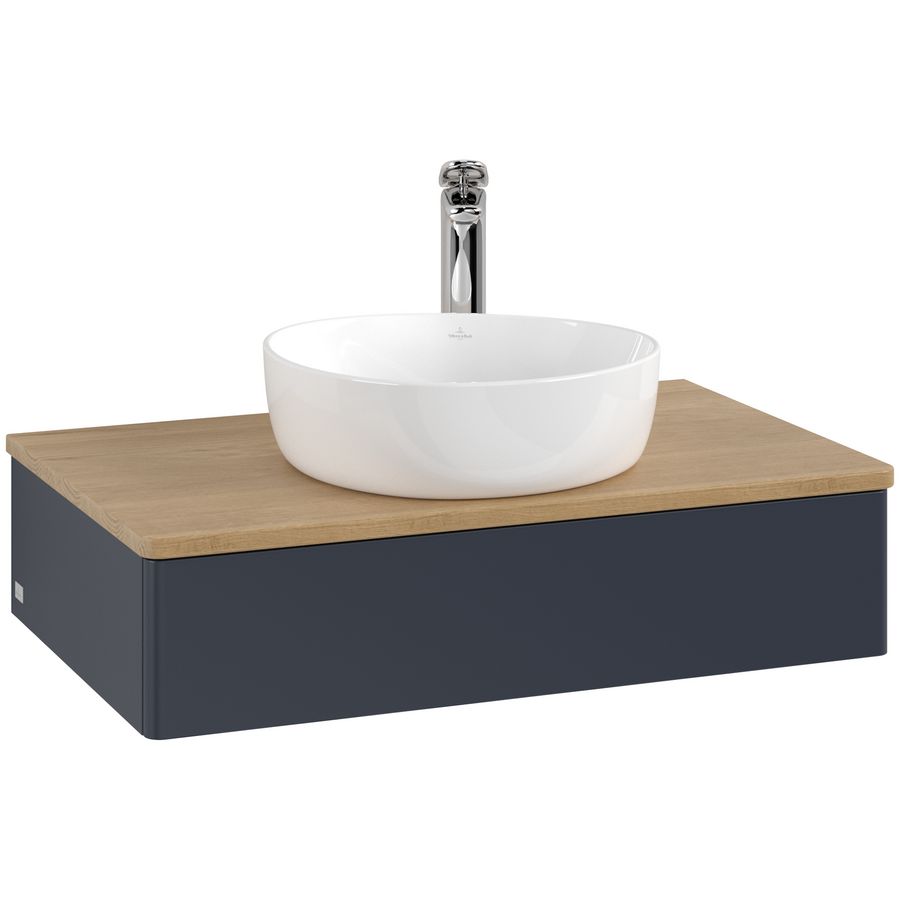Wastafelonderkast Antao 800x190x500mm Mid.Blue Matt Lacquer L08051HG