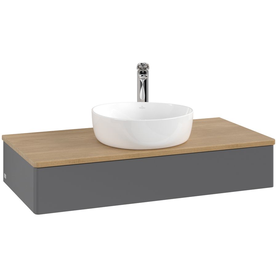 Wastafelonderkast Antao 1000x190x500mm Antr. Matt Lacquer K09051GK
