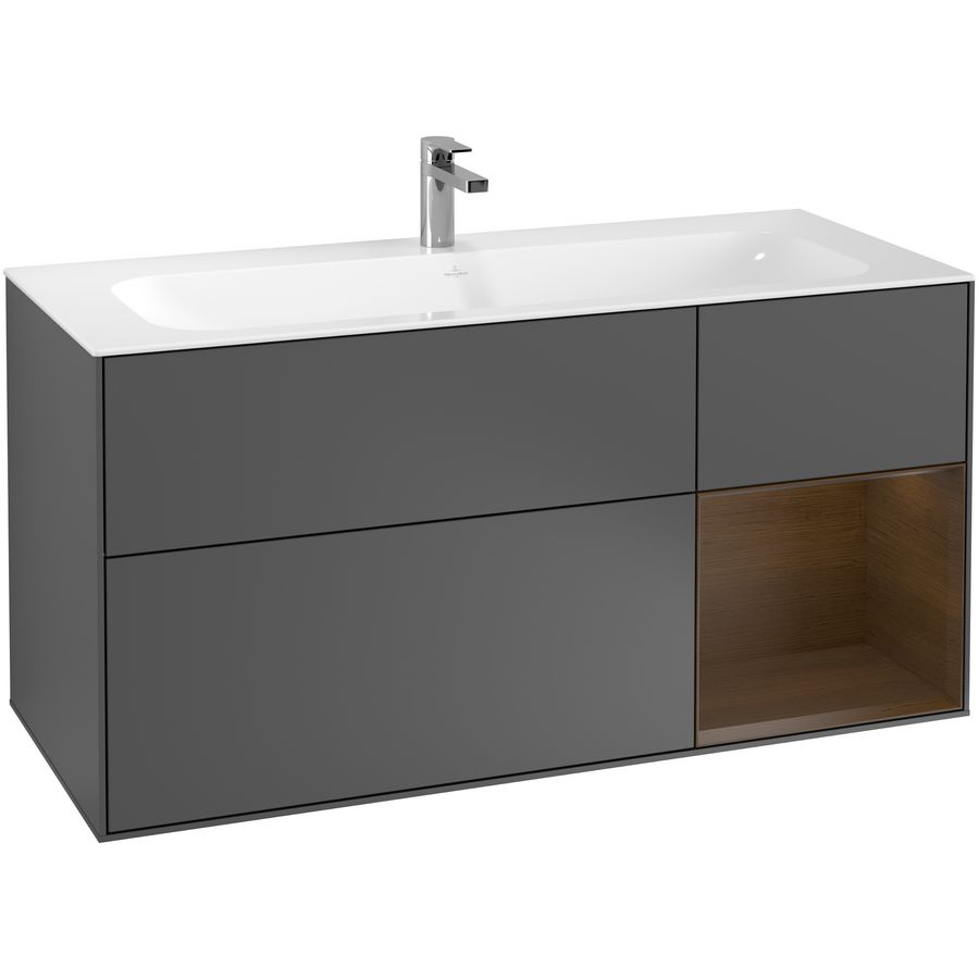 Wastafelonderkast Finion 1196x591x498mm Antr. Matt Lacquer G070GNGK