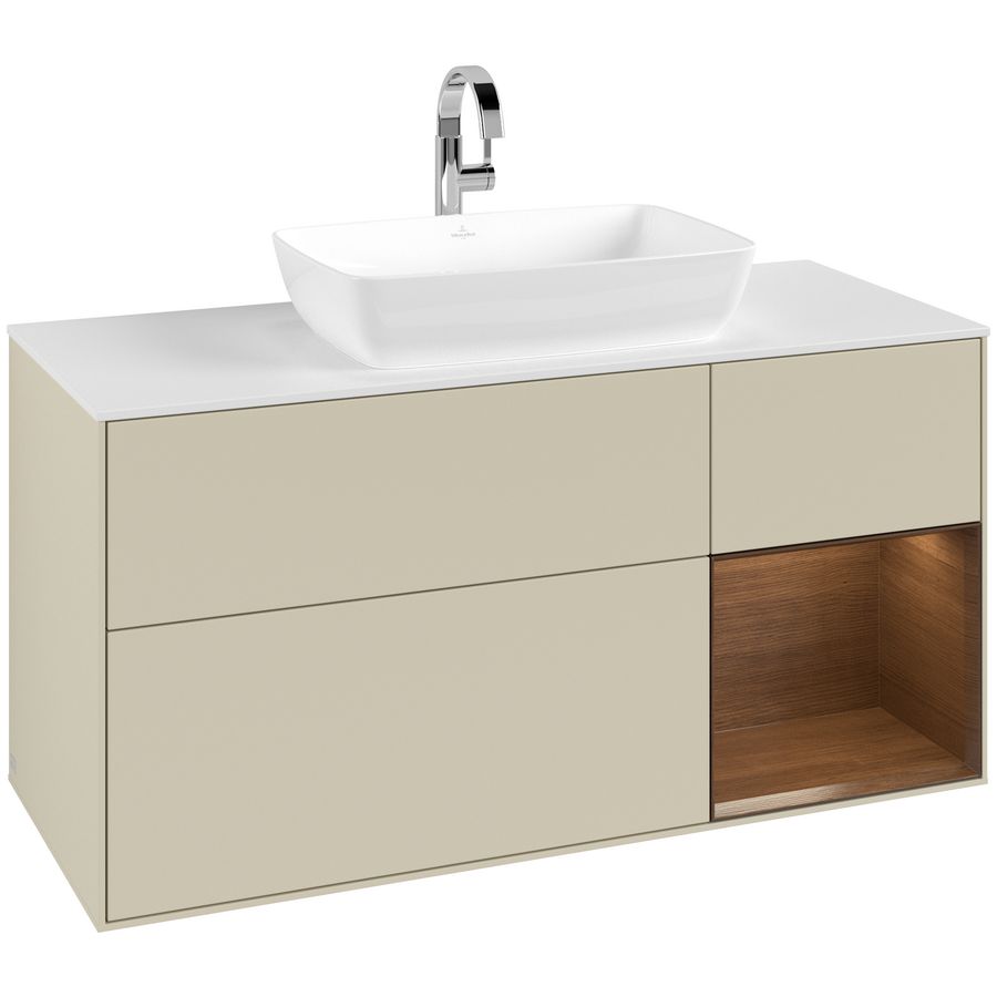 Wastafelonderkast Finion 1200x603x501mm S.Grey Matt Lacquer G831GNHJ