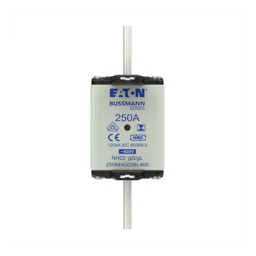 Zekering laagsp. 250A AC 400V NH03 gL/gG dubbele mel VVE=3