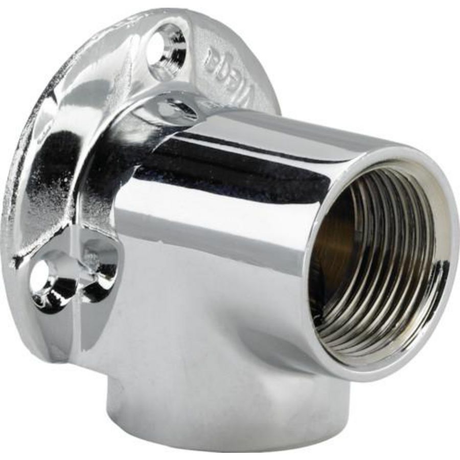 Muurplaat verchroomd 1/2" bn. x bn. VVE=10