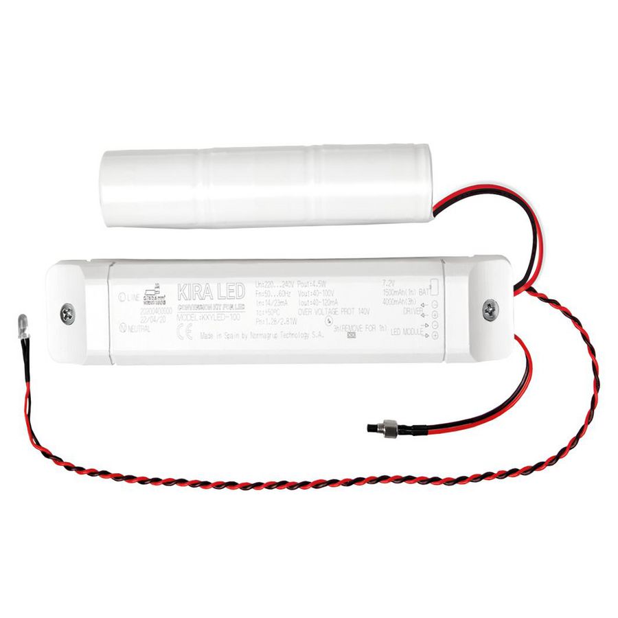 Armatuur LED 1u 10V-50V NiCd 6V 1,5Ah 4W ombouw