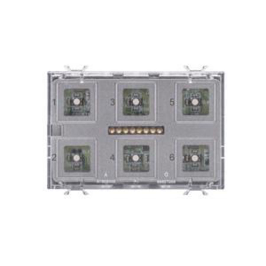 AANRAAK DRUKKNOPPANEEL MODULE-KNX-6 KANALEN-MET UITWISSELBAR