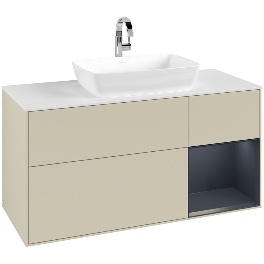 Wastafelonderkast Finion 1200x603x501mm S.Grey Matt Lacquer G831HGHJ