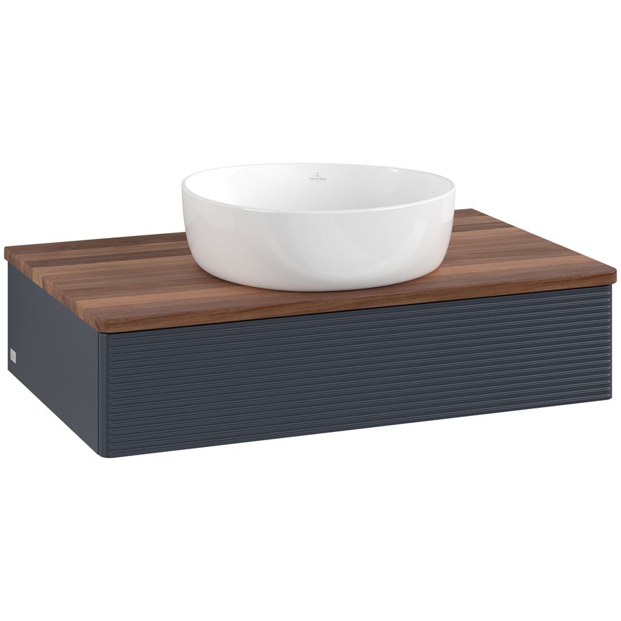 Wastafelonderkast Antao 800x190x500mm Mid.Blue Matt Lacquer L08112HG