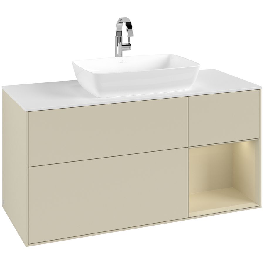 Wastafelonderkast Finion 1200x603x501mm S.Grey Matt Lacquer G831HJHJ