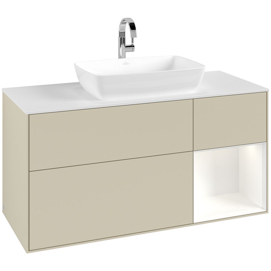 Wastafelonderkast Finion 1200x603x501mm S.Grey Matt Lacquer G831MTHJ