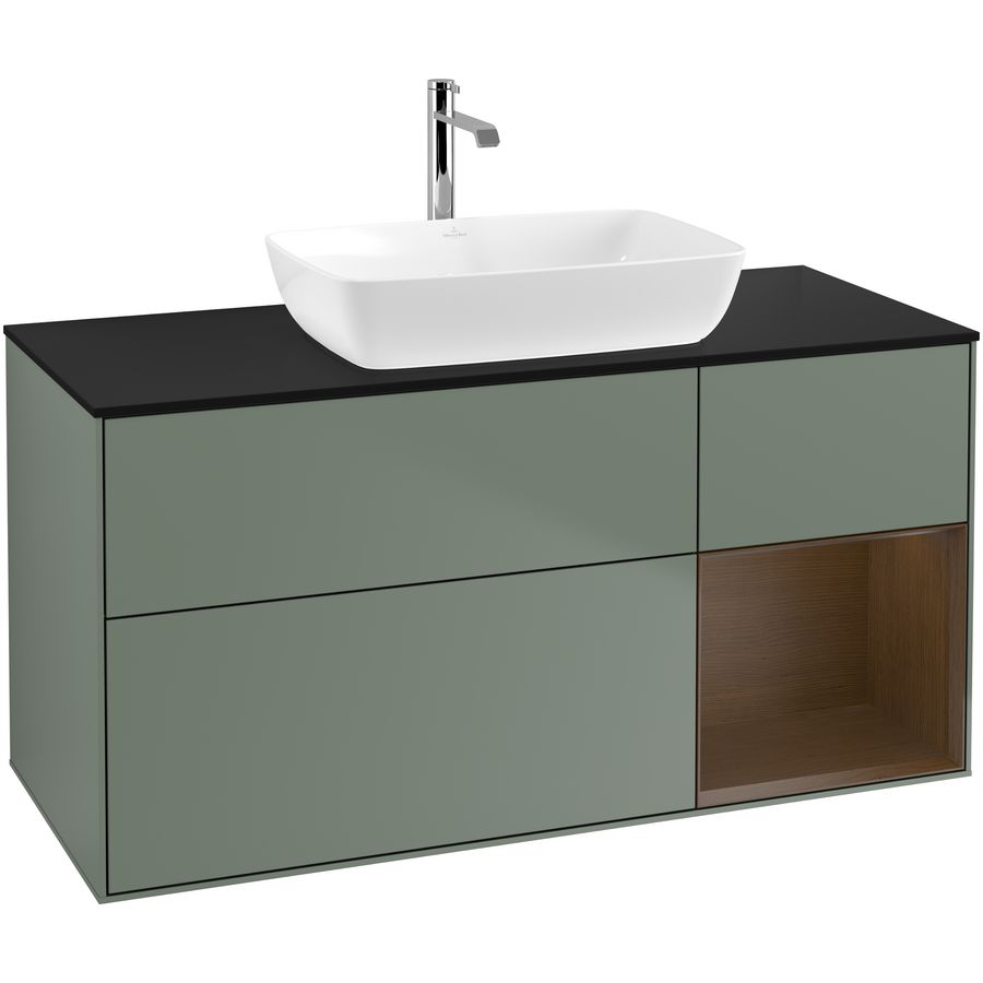 Wastafelonderkast Finion 1200x603x501mm Olive Matt Lacquer F832GNGM