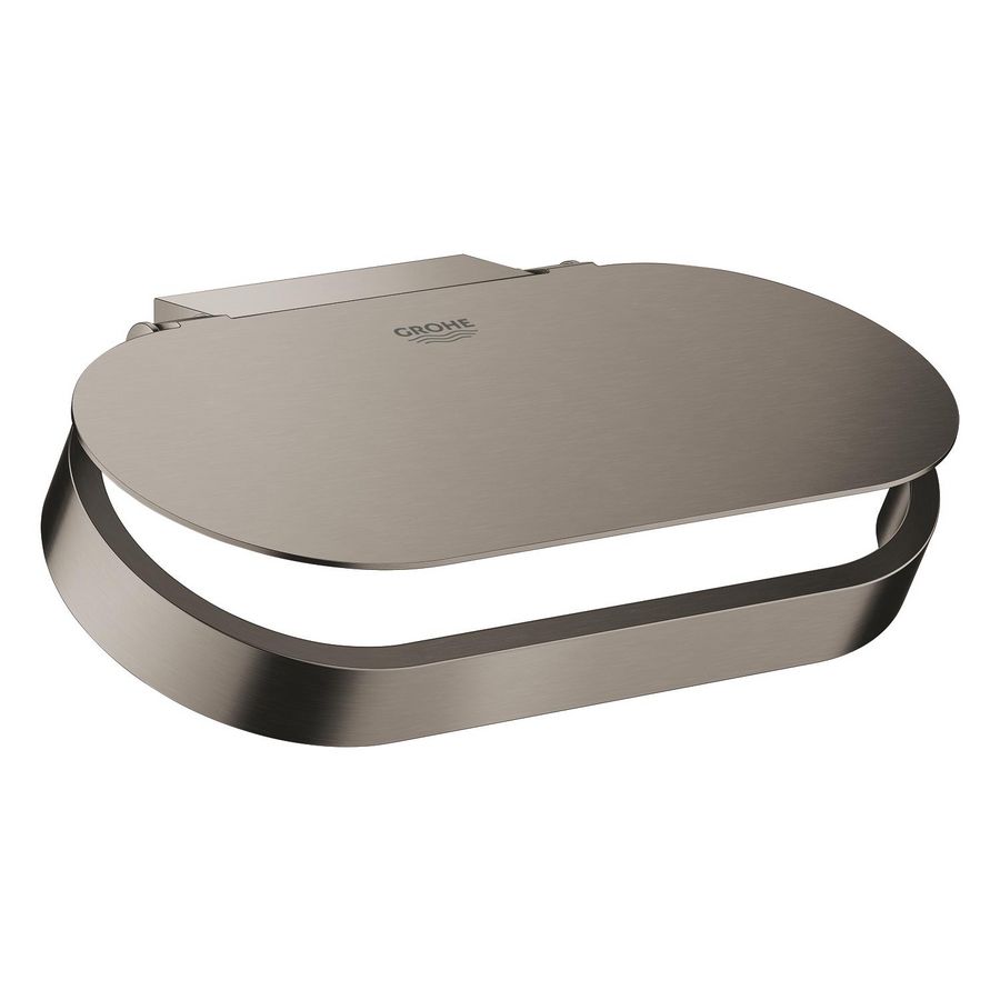 Selection closetrolhouder met klep 41069AL0 hard graphite geborsteld (mat donker grijs)