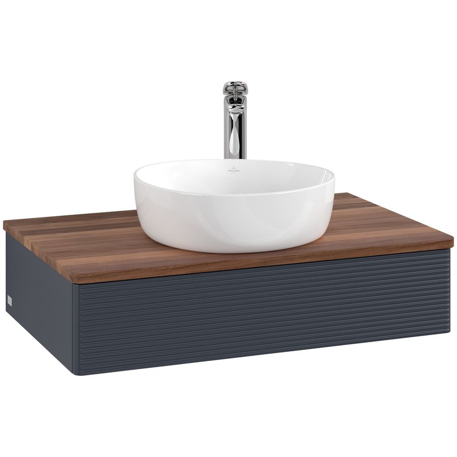 Wastafelonderkast Antao 800x190x500mm Mid.Blue Matt Lacquer L08152HG