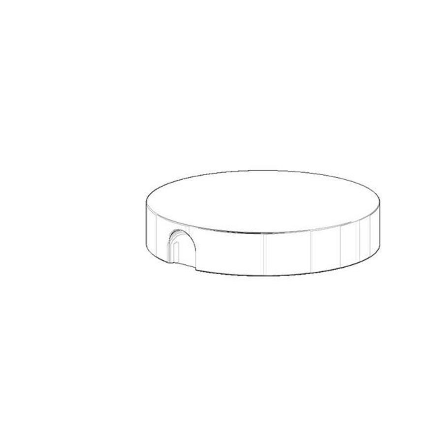 Greep v. afvoer- en overloopgarnituur 93x19mm Champagne