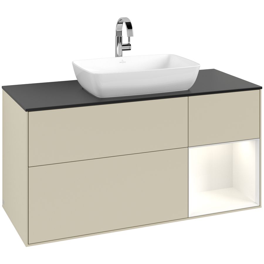 Wastafelonderkast Finion 1200x603x501mm S.Grey Matt Lacquer G832GFHJ