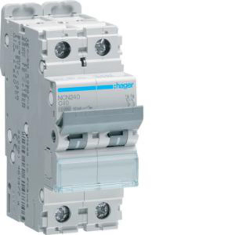 Installatieautomaat 2-polig 40A C-karakteristiek 10 (15)kA