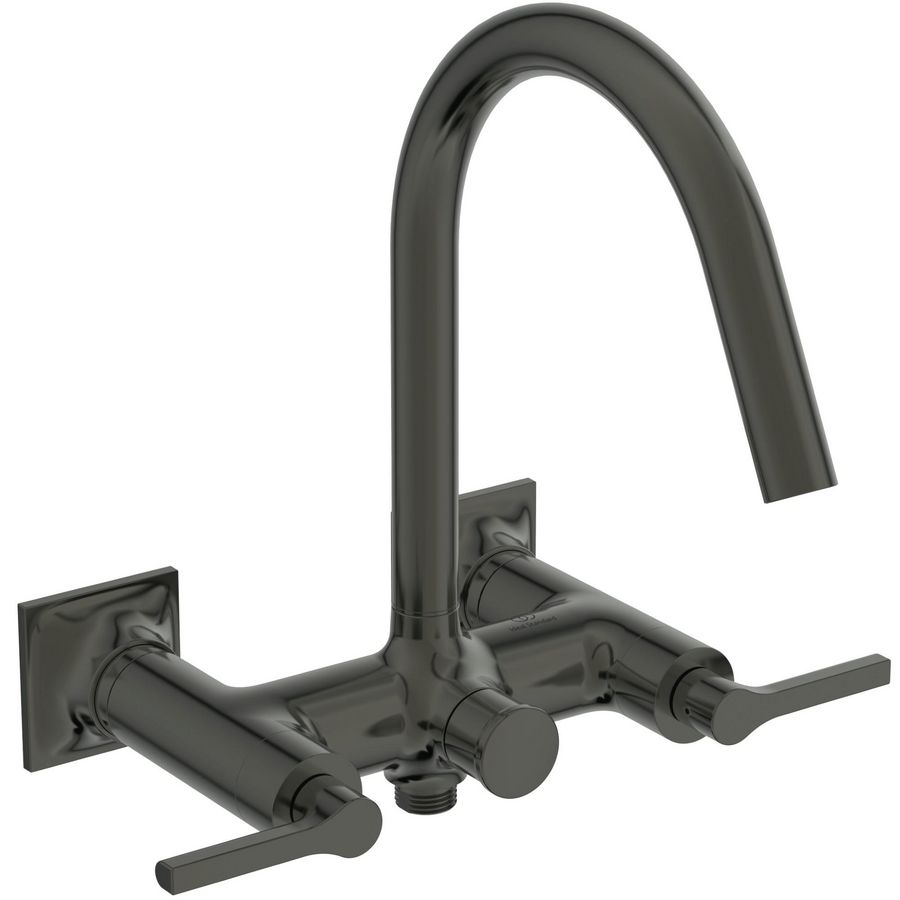 bad/douchemengkraan 2-greeps ,hendelgrepen magnetic grey (grijs) B