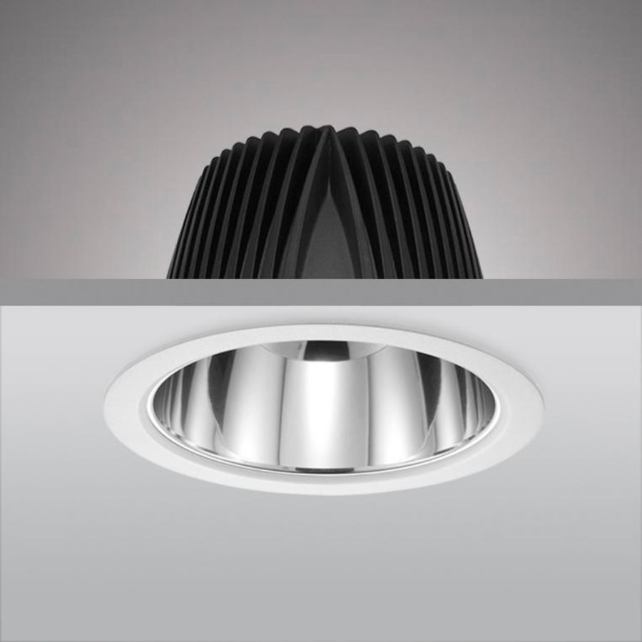 LED downlight 185mm 20W wit 3000K sparing 175mm 40002500