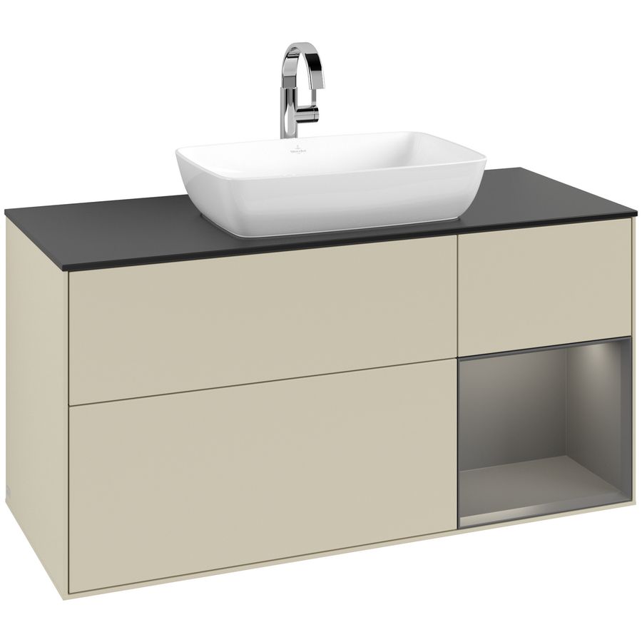 Wastafelonderkast Finion 1200x603x501mm S.Grey Matt Lacquer G832GKHJ