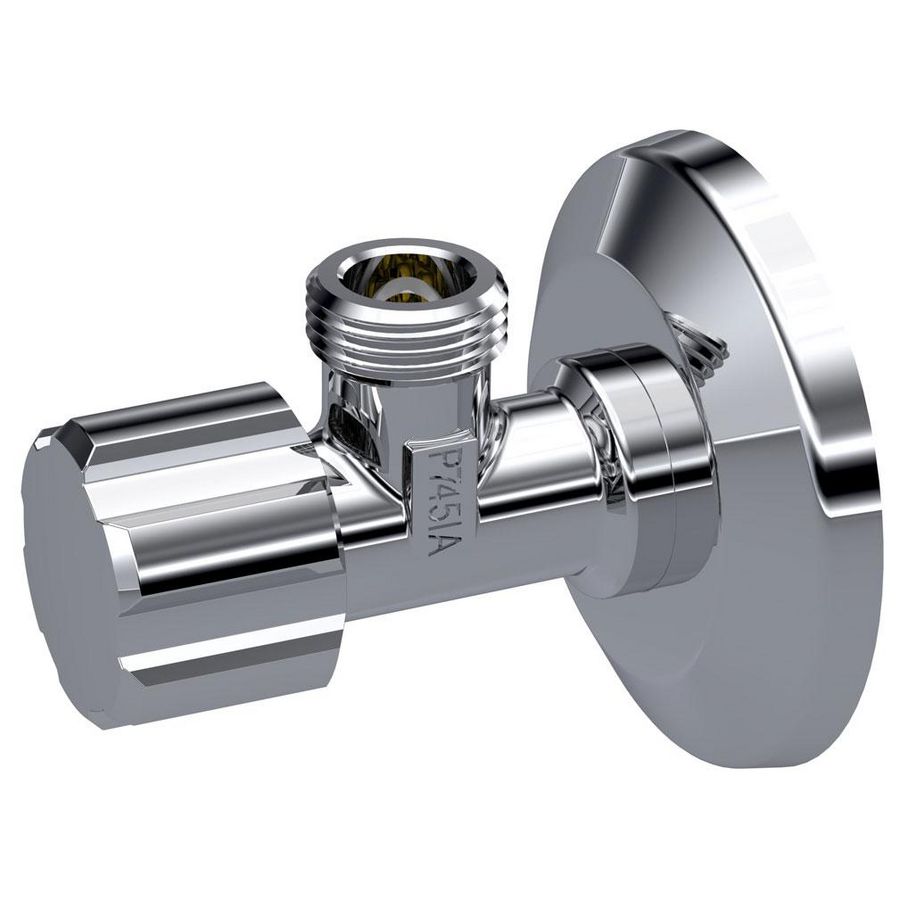 Hoekstopkraan 1/2" bt.x 3/8" bt. compact + zelfd. schroefdr.